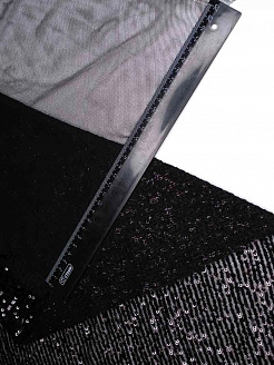 Ткань Пайетки на сетке-стрейч - фото №3